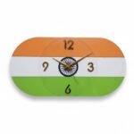 Indian Tricolor Wall Clock – Decorative Home & Office Timepiece