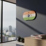 Indian Tricolor Wall Clock – Decorative Home & Office Timepiece