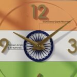 Indian Tricolor Wall Clock – Decorative Home & Office Timepiece