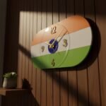 Indian Tricolor Wall Clock – Decorative Home & Office Timepiece