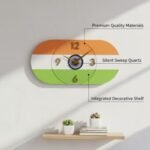 Indian Tricolor Wall Clock – Decorative Home & Office Timepiece