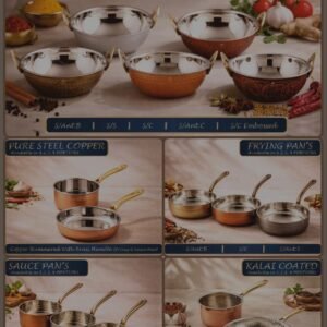 Kadhai Collection – Stainless Steel, Copper & Antique Finish Cookware