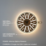 LED Backlit Radial Wall Clock