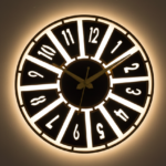 LED Backlit Radial Wall Clock