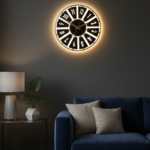 LED Backlit Radial Wall Clock