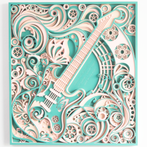 Layered Guitar & Musical Art Wall Décor