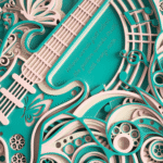Layered Guitar & Musical Art Wall Décor