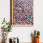 Layered Ornamental Peacock Wall Art