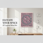Layered Ornamental Peacock Wall Art