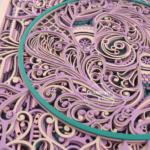 Layered Ornamental Peacock Wall Art