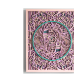Layered Ornamental Peacock Wall Art