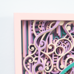 Layered Ornamental Peacock Wall Art