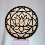 Lotus Wooden Wall Clock