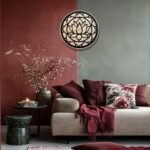 Lotus Wooden Wall Clock