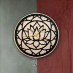 Lotus Wooden Wall Clock