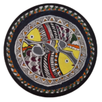 Madhubani Fish Folk Art Hand-Painted Wall Plate