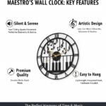 Maestro’s Musical Piano Wall Clock