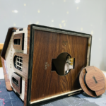 Miniature Wooden Bank House / Building Model