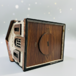 Miniature Wooden Bank House / Building Model