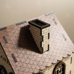 Miniature Wooden Bank House / Building Model