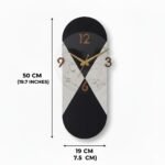 Modern Black & White Marble Wall Clock