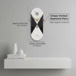 Modern Black & White Marble Wall Clock