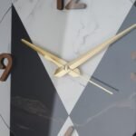 Modern Black & White Marble Wall Clock