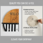 Modern Boho Welcome Wall-Mounted Key & Entryway Organizer