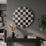 Modern Checkerboard Wall Clock