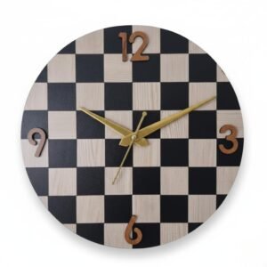 Modern Checkerboard Wall Clock
