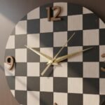 Modern Checkerboard Wall Clock