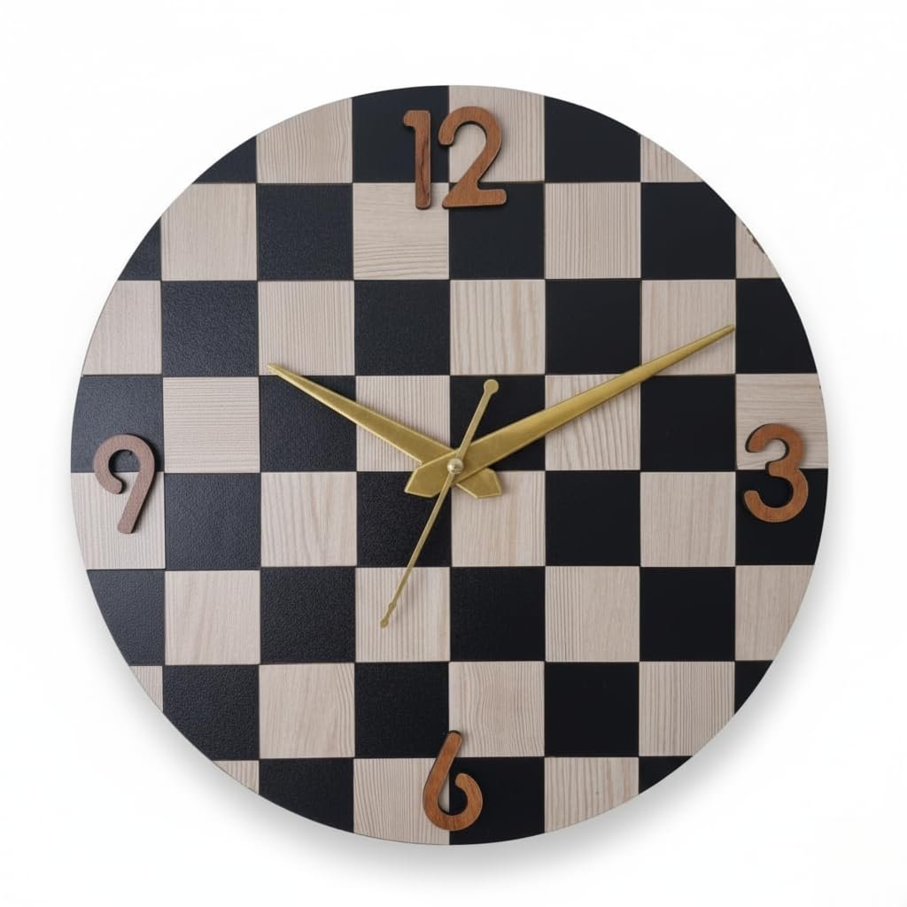 Modern Checkerboard Wall Clock
