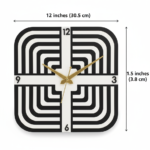 Modern Geometric Square Wall Clock