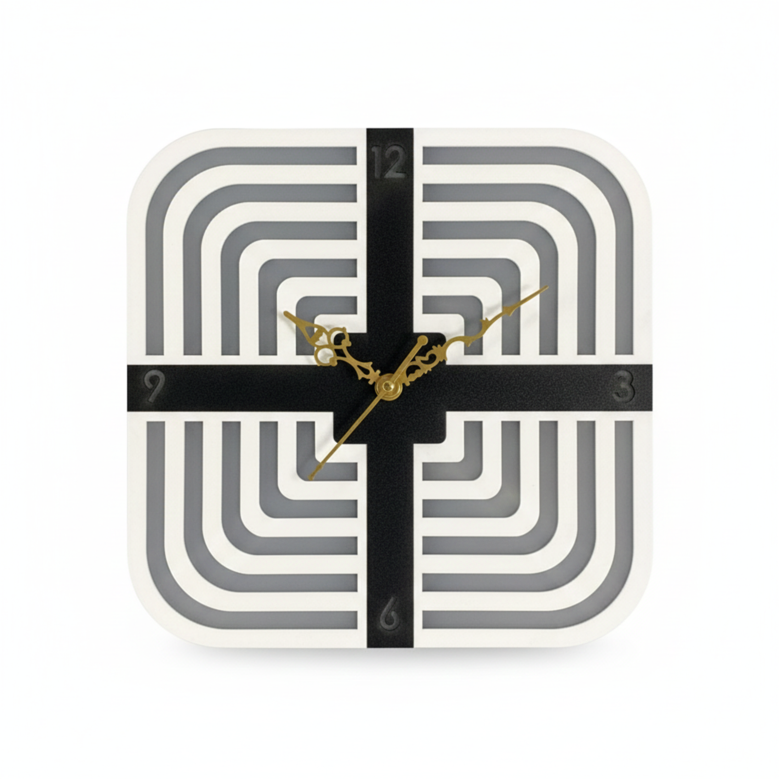 Modern Geometric Square Wall Clock