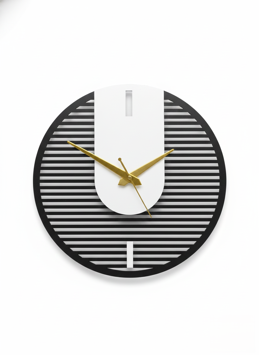Modern Striped Wall Clock