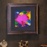Multicolor Embroidered Umbrella Wall Art