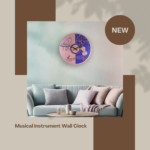 Musical Instruments Decorative Wall Clock – Piano & Violin Design