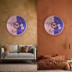 Musical Instruments Decorative Wall Clock – Piano & Violin Design