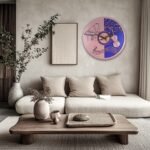 Musical Instruments Decorative Wall Clock – Piano & Violin Design