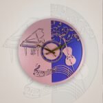 Musical Instruments Decorative Wall Clock – Piano & Violin Design
