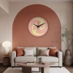 Netyex Abstract Pink & Cream Decorative Wall Clock