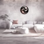 Netyex Abstract Pink & Cream Decorative Wall Clock