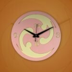 Netyex Abstract Pink & Cream Decorative Wall Clock