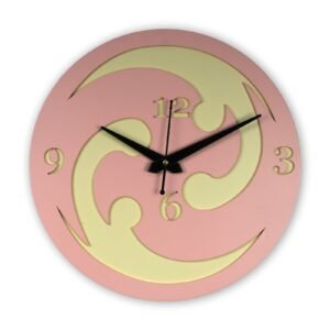 Netyex Abstract Pink & Cream Decorative Wall Clock