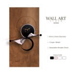 Netyex Decorative Butterfly Clock Brooch – Black & Gold Statement Accessory