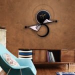 Netyex Decorative Butterfly Clock Brooch – Black & Gold Statement Accessory
