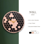 Netyex Honeycomb Hexagon Wooden Wall Clock