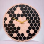 Netyex Honeycomb Hexagon Wooden Wall Clock
