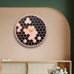 Netyex Honeycomb Hexagon Wooden Wall Clock