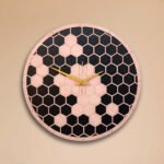 Netyex Honeycomb Hexagon Wooden Wall Clock